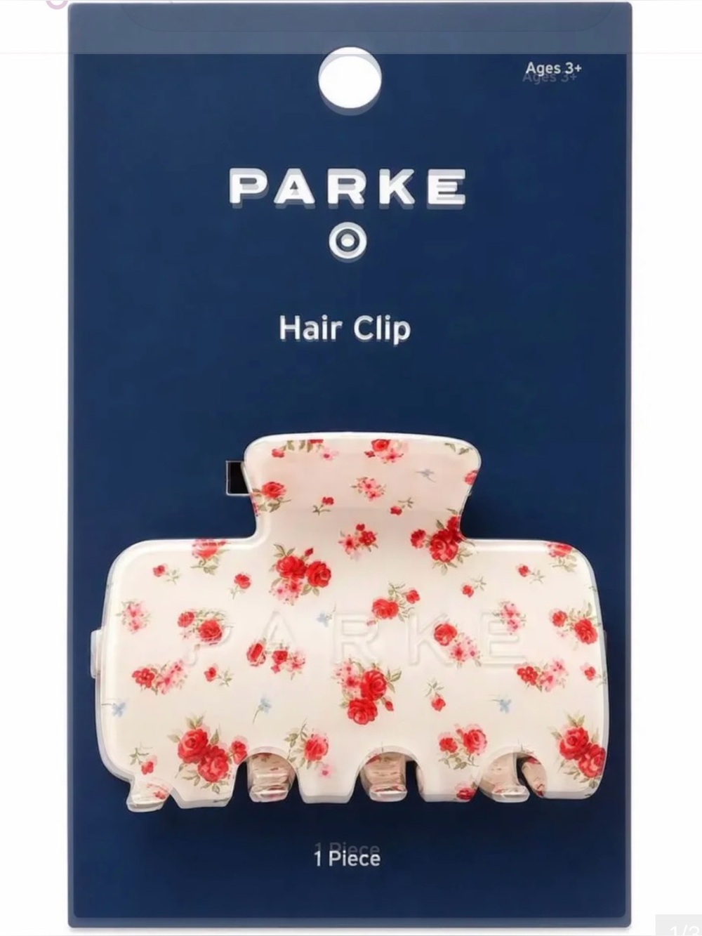 NWT PARKE Floral Rose Large Hair Claw Clip